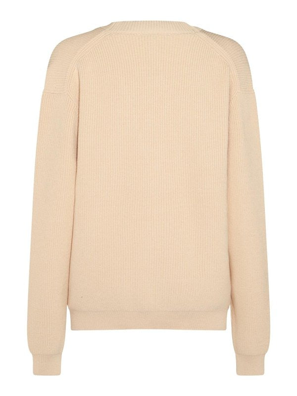 Pullover In Cotone Panna