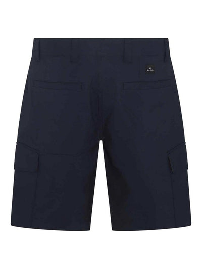 Pantaloncini In Cotone Blu Navy