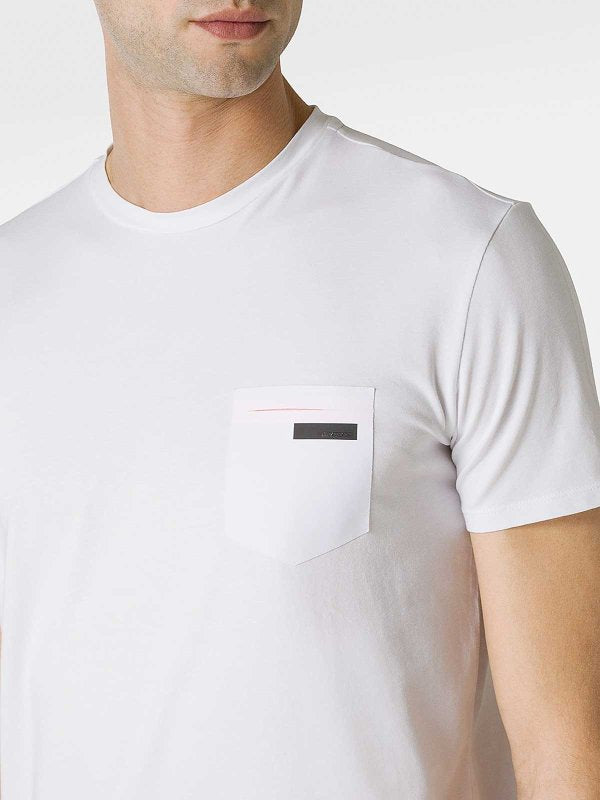 T-shirt In Cotone Stretch Con Taschino