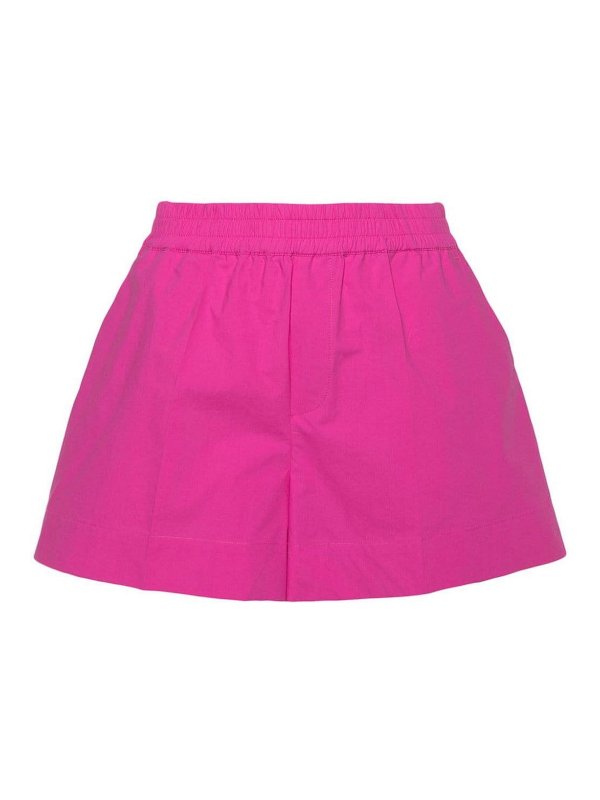 Shorts In Cotone Con Vita Elasticizzata