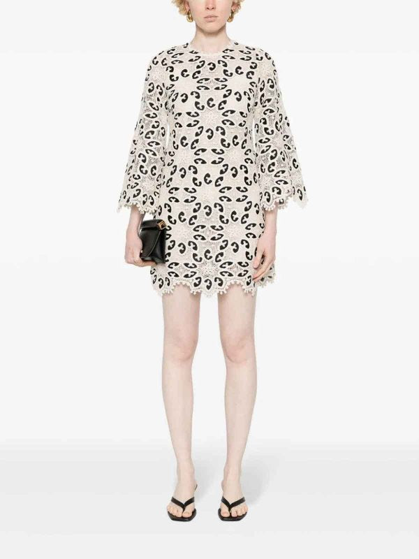 Vestito Mini   In Pizzo Ottie