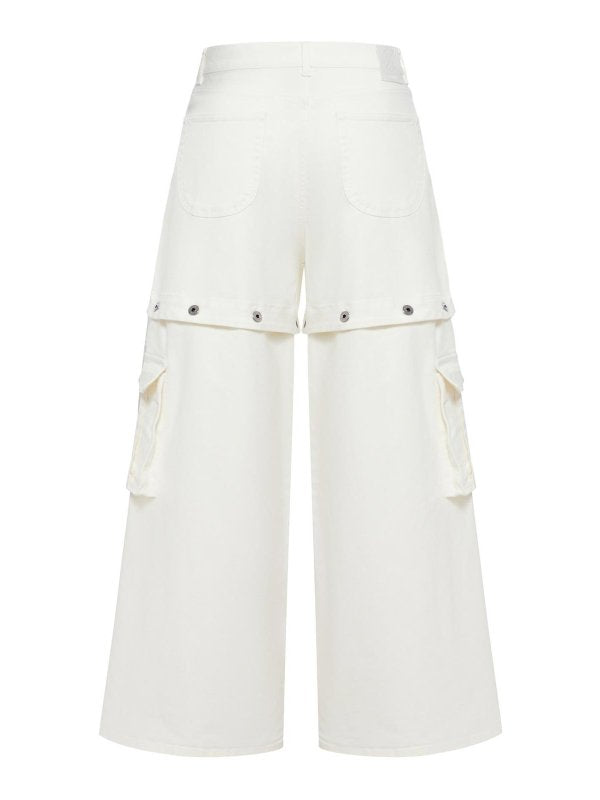 Jeans In Misto Cotone Bianco