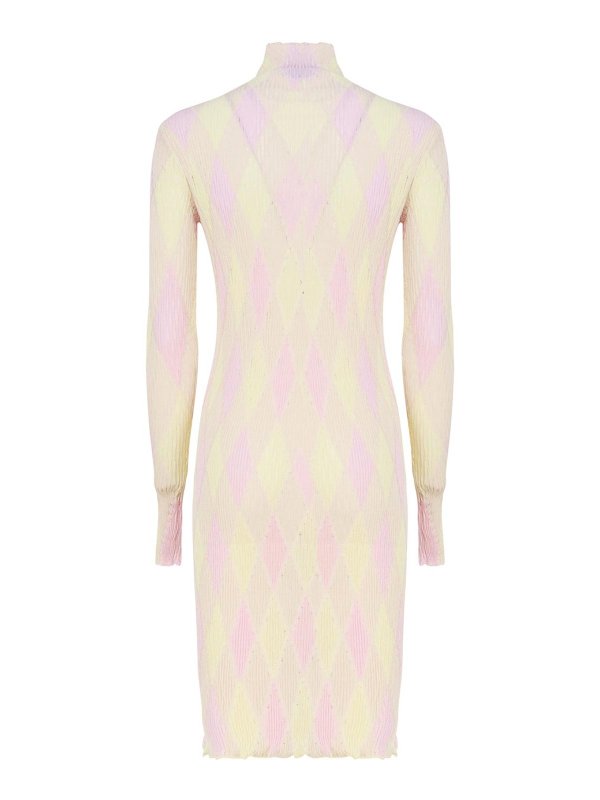 Vestito In Maglia Con Mezzo Collo Alto