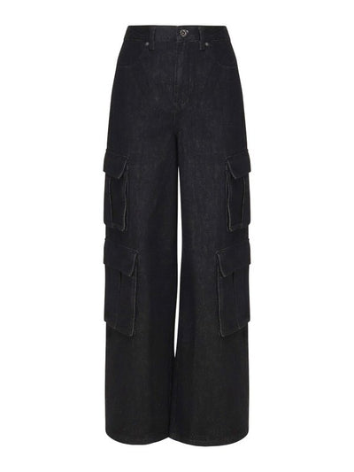 Pantaloni Cargo In Denim Di Cotone