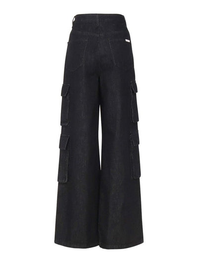 Pantaloni Cargo In Denim Di Cotone