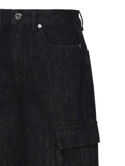 Pantaloni Cargo In Denim Di Cotone
