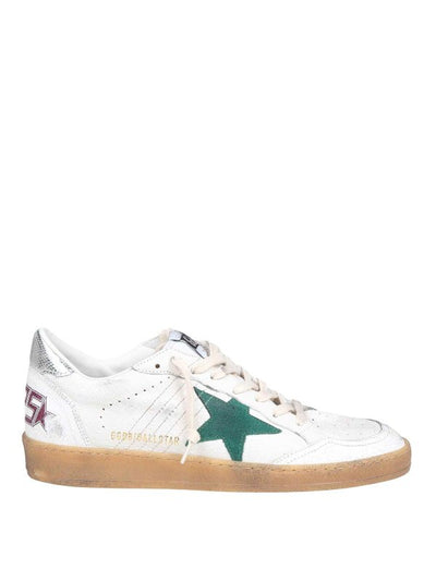 Ball Star In Nappa Colore Bianco E Verde