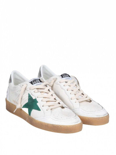 Ball Star In Nappa Colore Bianco E Verde