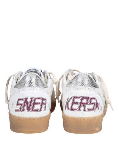 Ball Star In Nappa Colore Bianco E Verde