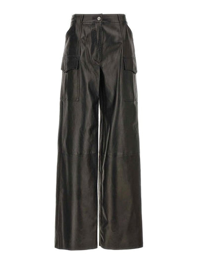 Pantaloni Cargo In Pelle
