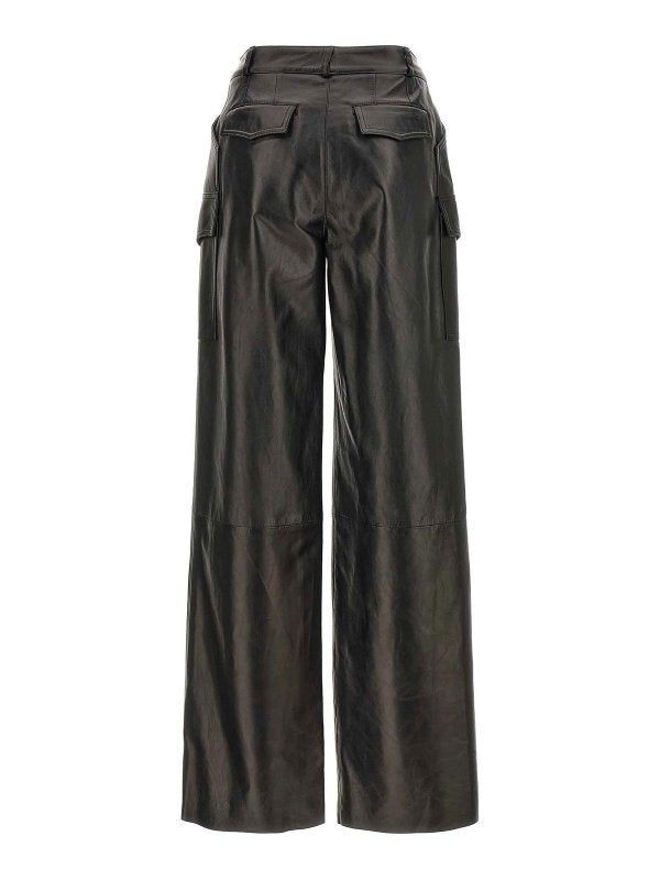Pantaloni Cargo In Pelle