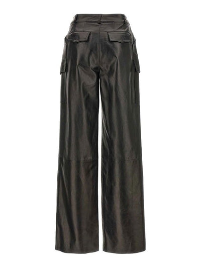 Pantaloni Cargo In Pelle