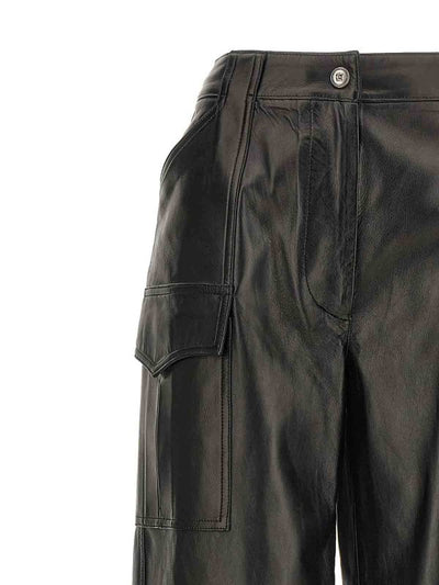 Pantaloni Cargo In Pelle