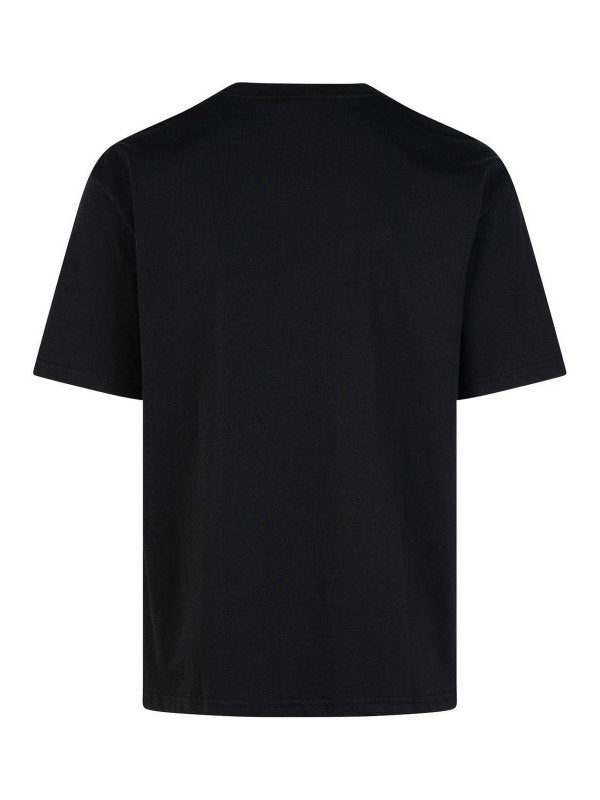 T-shirt Squadrata In Cotone Nero