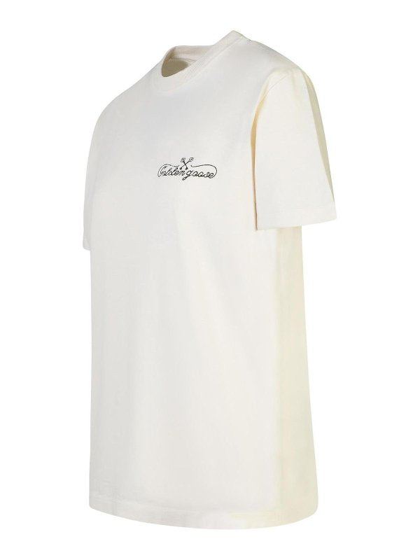 T-shirt In Cotone Bianco Viaggio
