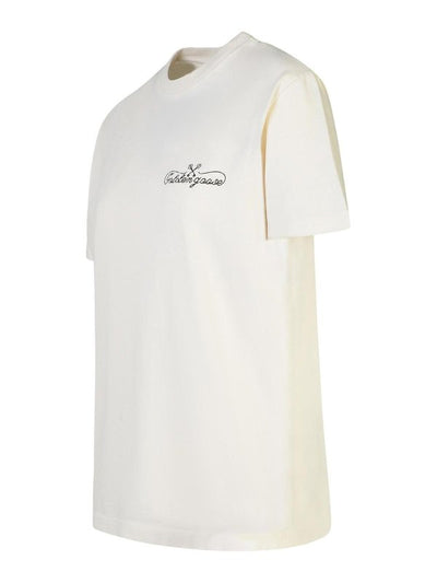 T-shirt In Cotone Bianco Viaggio