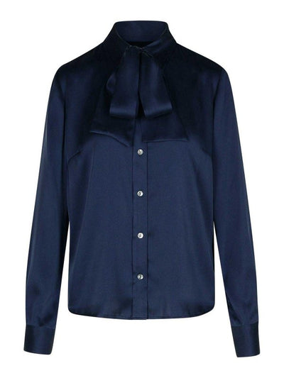 Camicia In Misto Sera Blu Salato