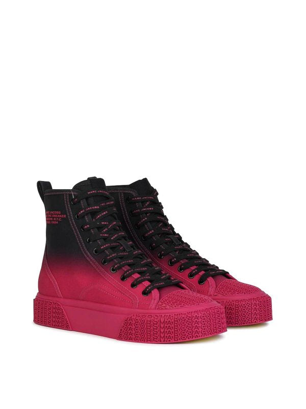 Sneakers Alte Nere E Fucsia Verde Acqua