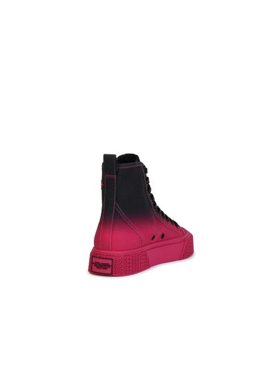 Sneakers Alte Nere E Fucsia Verde Acqua