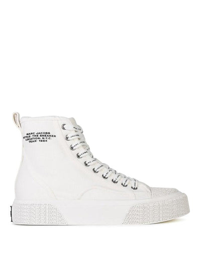 Le Sneakers Alte In Tela Bianca
