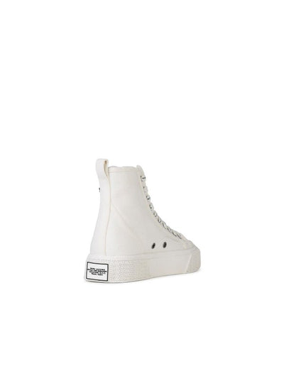 Le Sneakers Alte In Tela Bianca