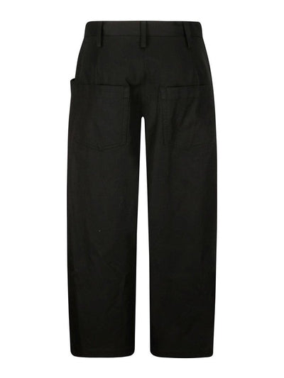 Pantaloni In Cotone Gamba Dritta