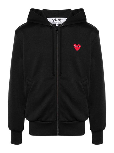 Felpa Con Cappuccio In Cotone Con Zip E Logo