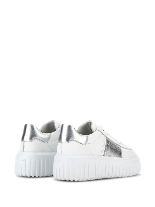 Scneaker In Pelle Con Strisce H
