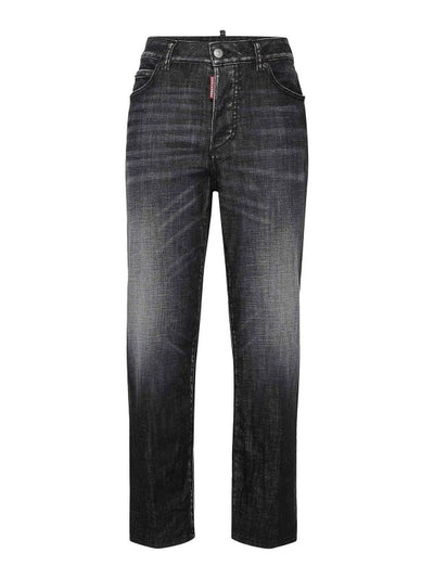 Jeans Scoloriti A Gamba Dritta Con 5 Tasche
