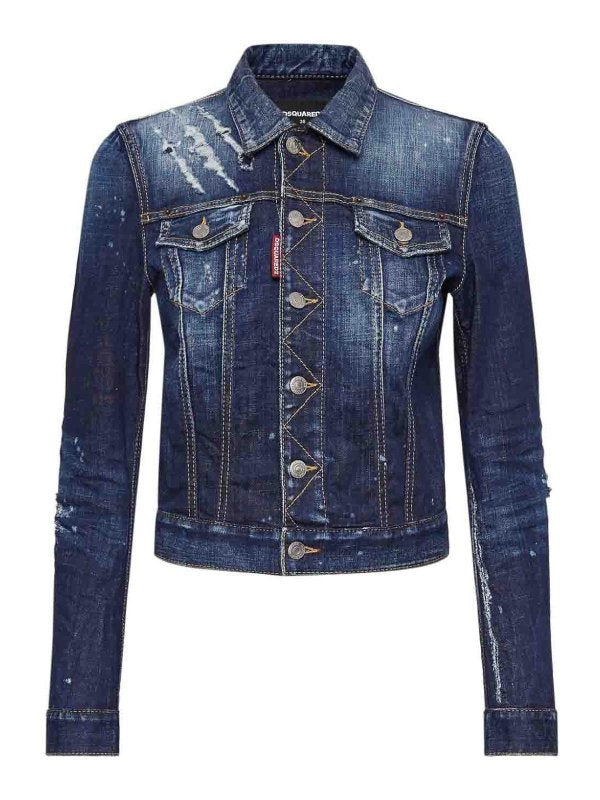 Giacca Di Jeans Invecchiata