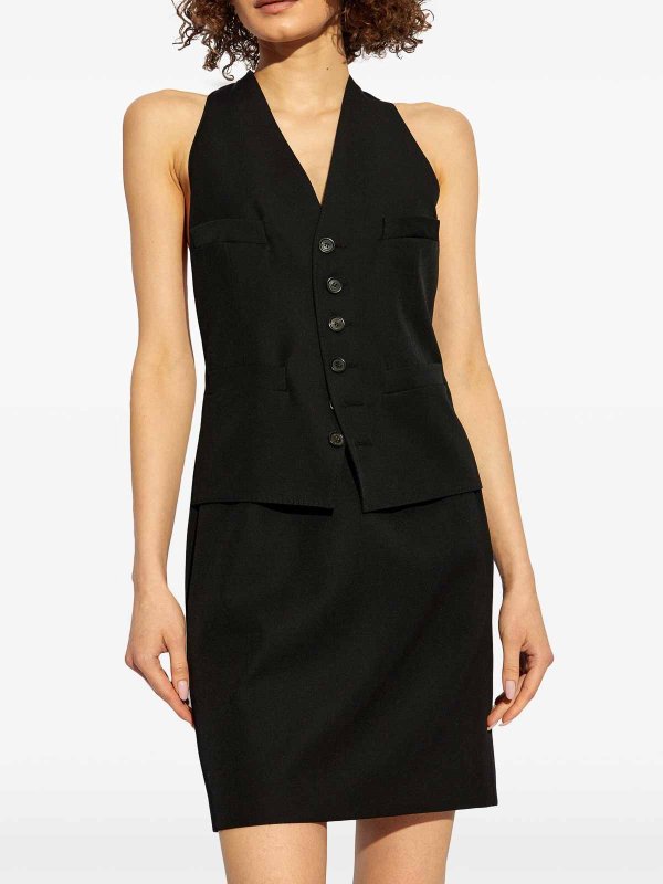 Vestito In Lana Con Scollo A V