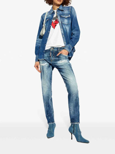Jeans Con Toppa Con Logo