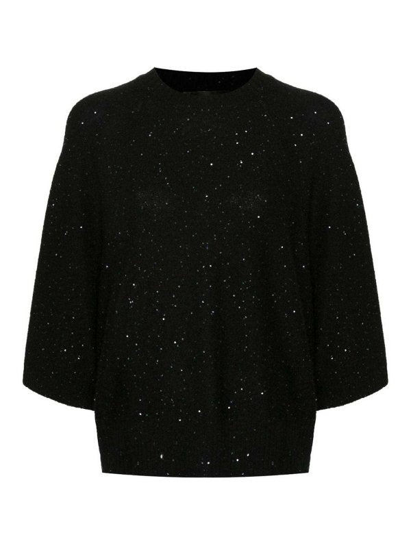 T-shirt In Lana Nera
