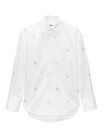 Camicia In Cotone Con Strass
