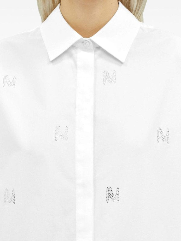 Camicia In Cotone Con Strass