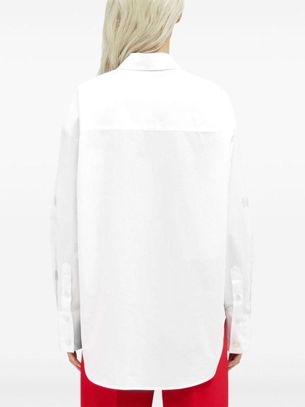 Camicia In Cotone Con Strass