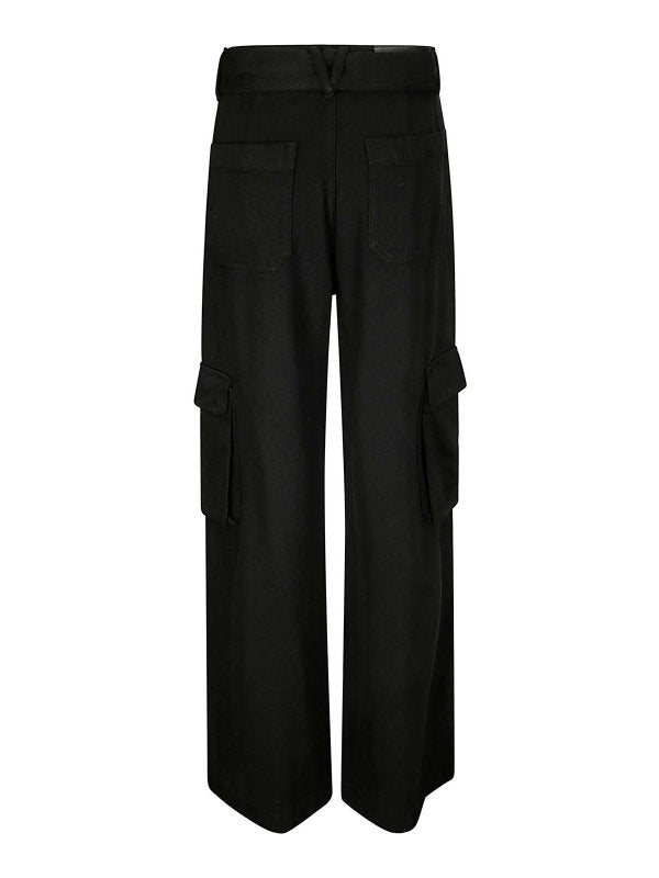 Cargo Palazzo Raven Con Cintura Da Annodare