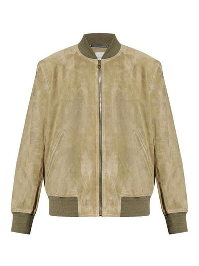 Giubbotto Bomber In Pelle Scamosciata