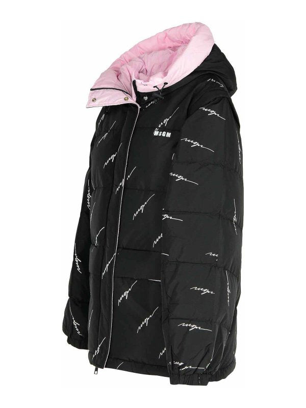 Piumino In Poliestere Nero