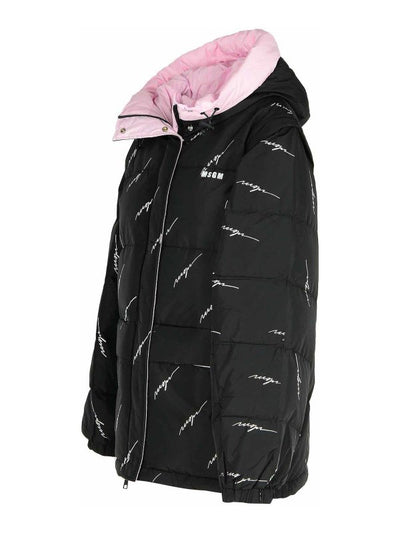 Piumino In Poliestere Nero