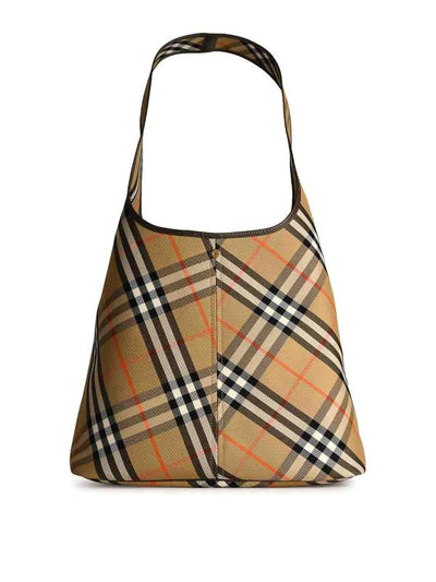 Borsa Grande In Cotone Beige
