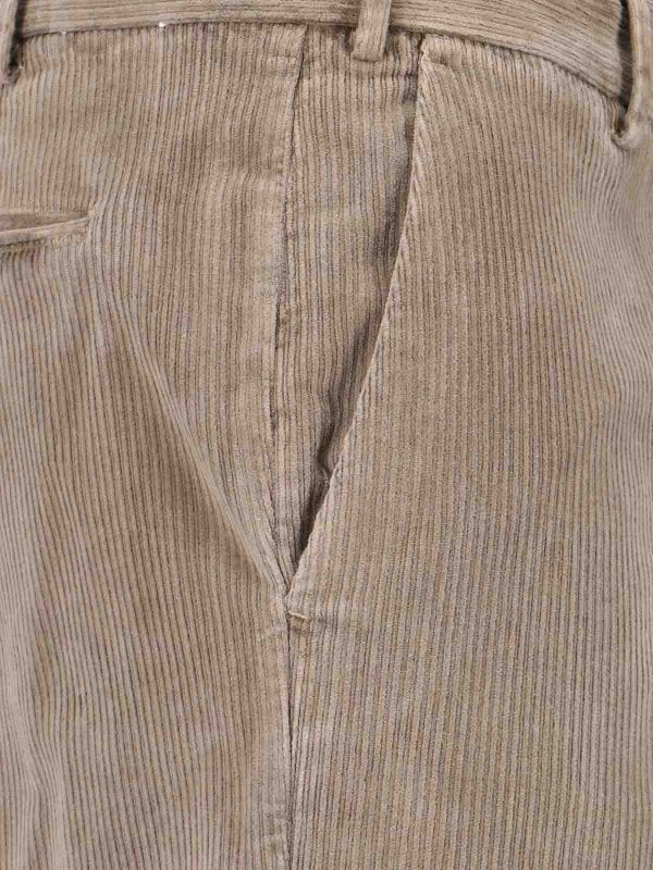 Pantaloni Dritti In Velluto A Coste