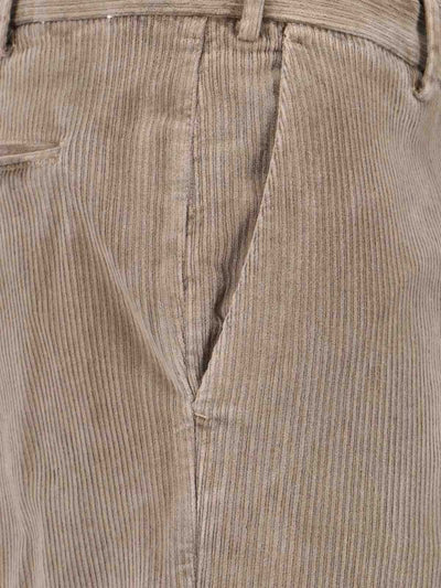 Pantaloni Dritti In Velluto A Coste