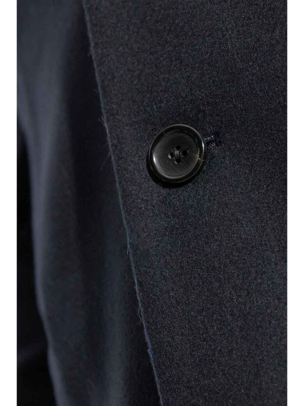Cappotto Lungo Monopetto In Lana