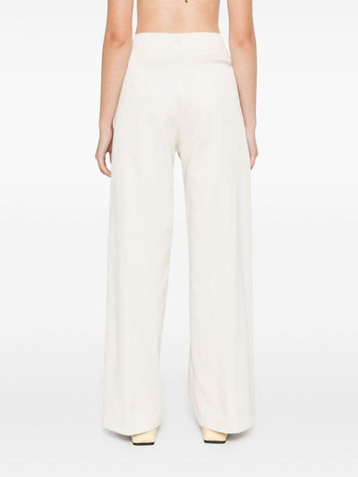 Pantaloni A Gamba Dritta In Misto Cotone