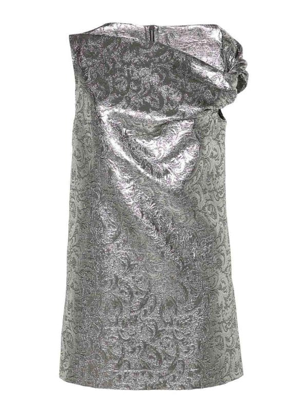 Minivestito Senza Maniche Effetto Broccato