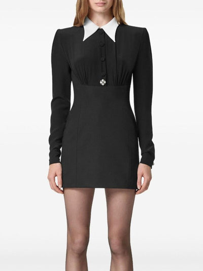 Minivestito Nero Con Colletto Bianco
