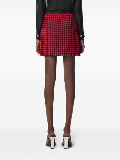 Minigonna Con Motivo A Quadri In Tweed