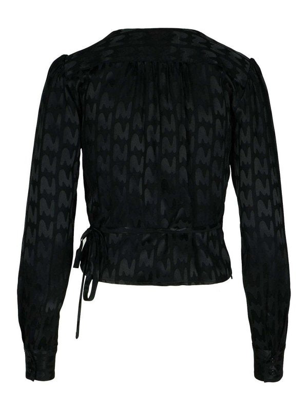 Blusa Nera In Misto Viscosa