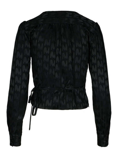 Blusa Nera In Misto Viscosa